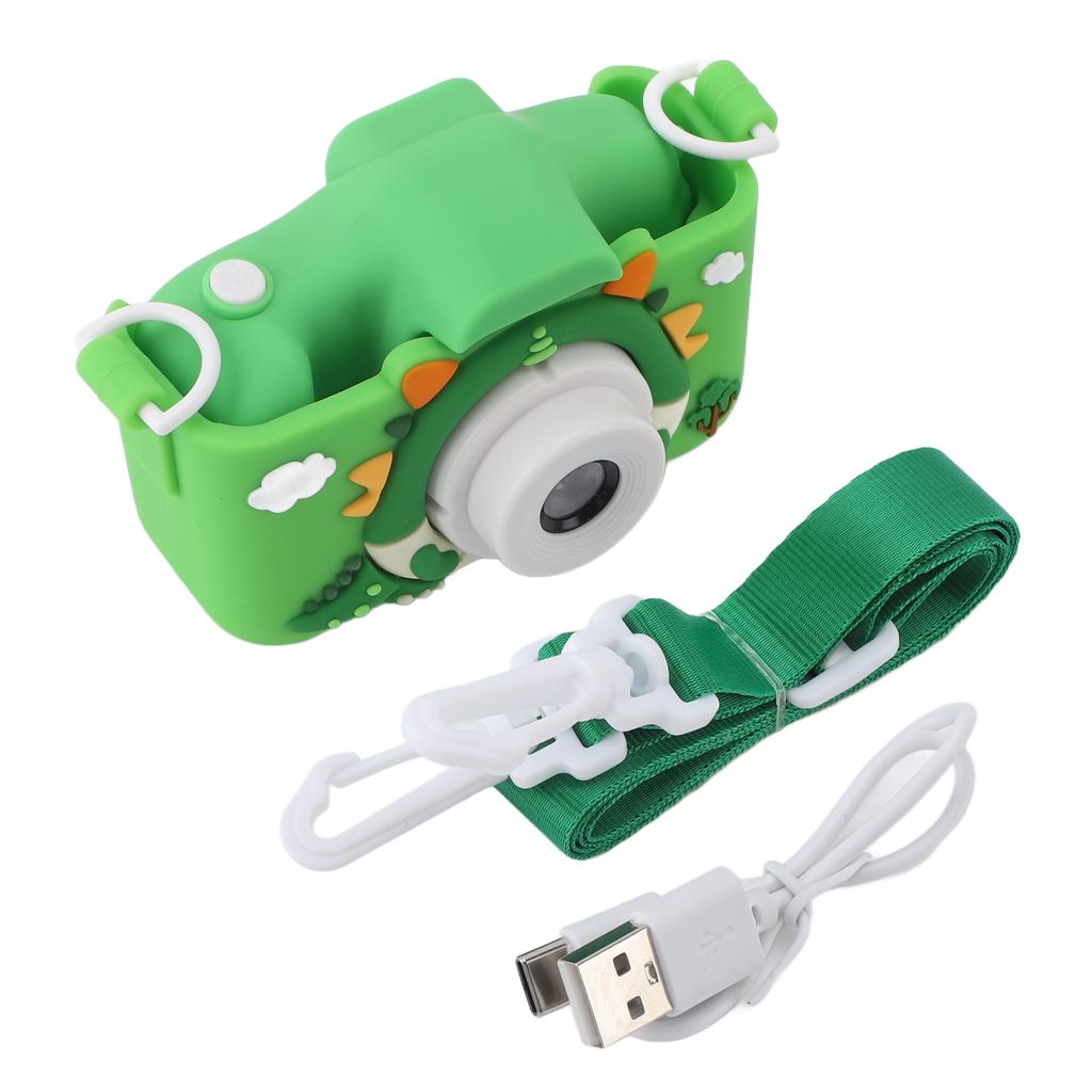 Dětský fotoaparát Roztomilý kreslený design dinosaura Multifunkční 2,0palcový displej 400mAh Selfie digitální fotoaparát