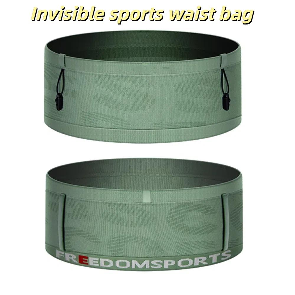 

Slim Marathon Invisible Waist Bag With Clip Sports Phone Bag Marathon Running Bag Men Women M зелений