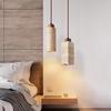 Small Pendant Lamp LED Retro Yellow Hole Stone Bedside Bedroom Dining Room Lighting Hanging Lamp Pendant Light