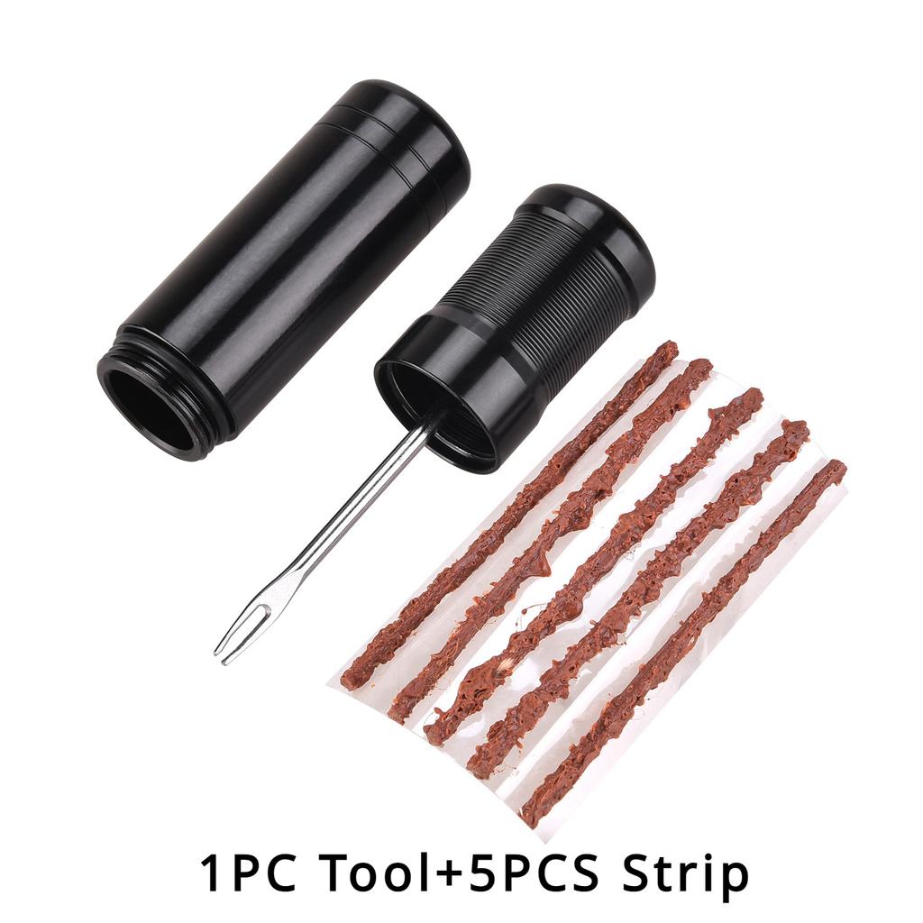 Bike Tubeless Tire Repair Kit Slug Plug Stopper Rubber Bacon Strips and Insertion Tool For Fixing Puncture Flat Road MTB Bicycle