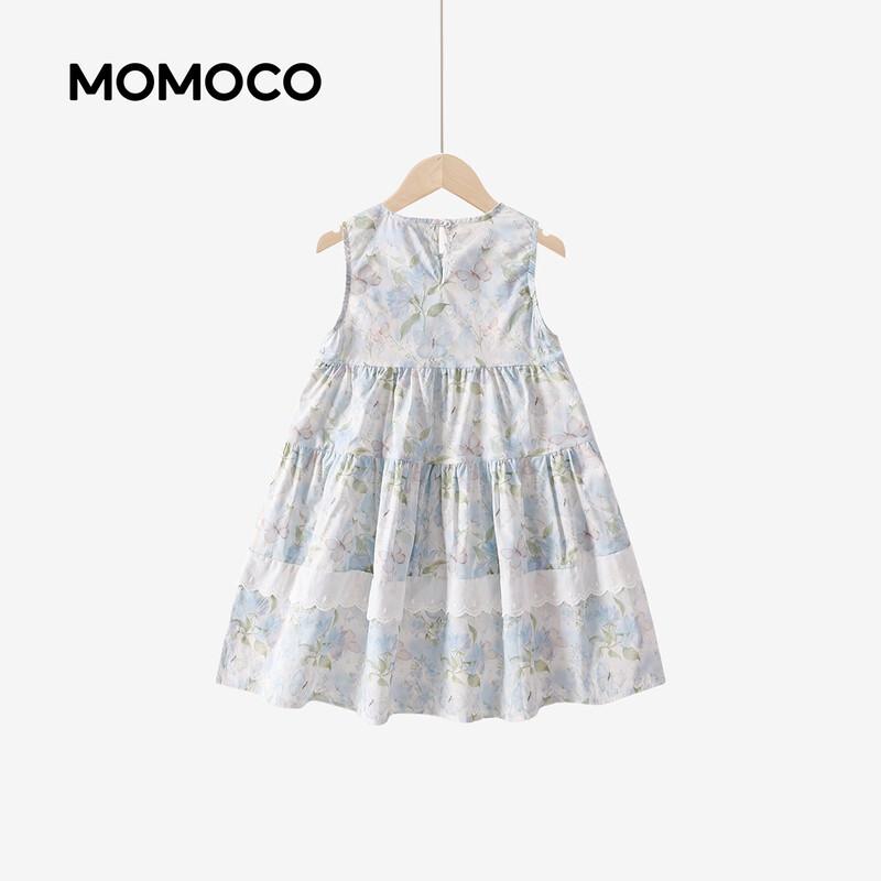 MOMOCO Girls' Polka Dot Sleeveless Cotton Dress