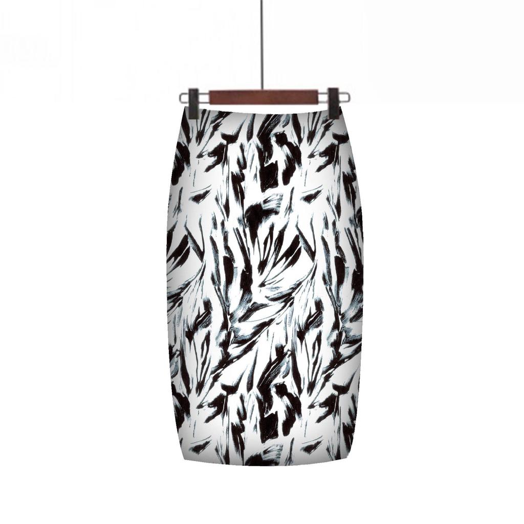 Digital Print Mid-Length Women's Skirt - Chic and Trendy