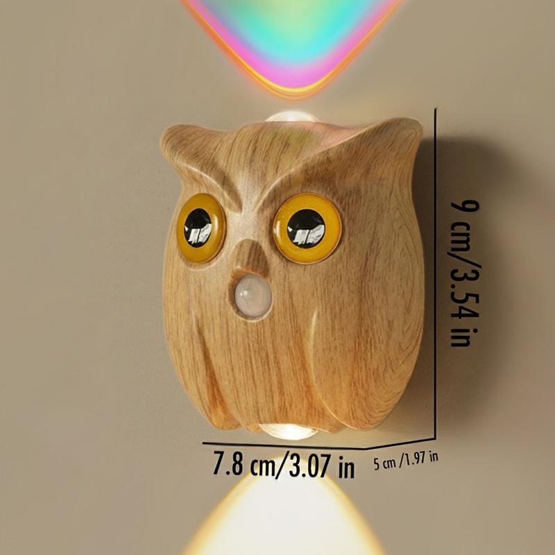 Smart Sensor Night Light Wireless Magnetic Corridor Passage Color Wall Lamp Rechargeable Owl Table Lamp Customizable