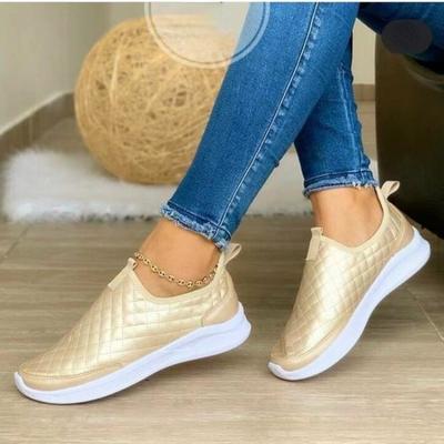 Mode Goldene Sneaker 2024 Herbst Verkauf Mode Flache Pailletten Runde Zehen Loafer Lässig Vielseitig Luxus Zum Hineinschlüpfen Damen Vulkanisierte Schuhe