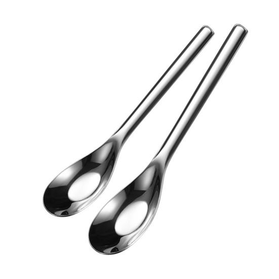 Cuchara de Sopa de Acero Inoxidable 316, Cuchara para Pastel y Postre con Mango Largo, Segura para Lavavajillas, Vajilla para Mesa de Cocina Infantil