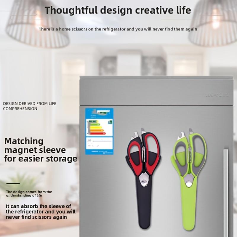 1pc Strong Magnetic Scissors Holder, Quick-Release Metal Surface Organizer for Kitchen Shears, Tailor Scissors storage rack