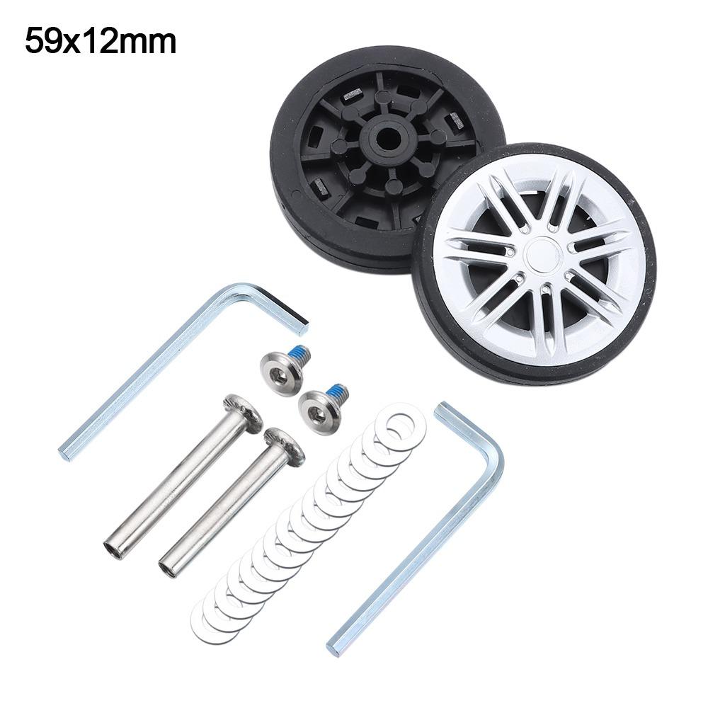 Portable Replacement Suitcase Wheels Silent with Screw Travel Luggage Wheels Wear-resistant Replace Wheels Luggage Accessories