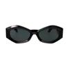 Versace Logo Injection Irregular Sunglasses Women's Black 17384505 0VE4466U GB1 87 black-Black 54