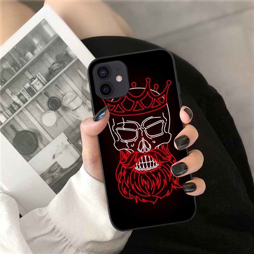 Aplicable a iPhone 16 Funda para teléfono móvil Funda blanda XR Nueva funda para teléfono móvil con calavera Funda para teléfono con calavera