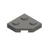 10 Peças 26601 Placa de Cunha 2x2 Canto Chanfrado Bloco Moc Compatível com Tijolo DIY Brinquedo Infantil Peça de Montagem