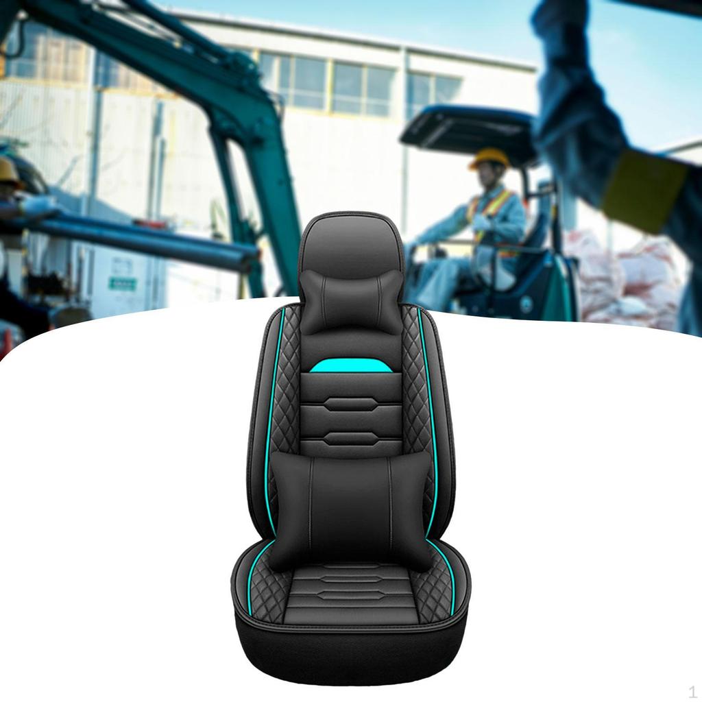 Excavator Seat Cover Accessories Protector Breathable PU Leather Wear Resistant Decorative Easy to