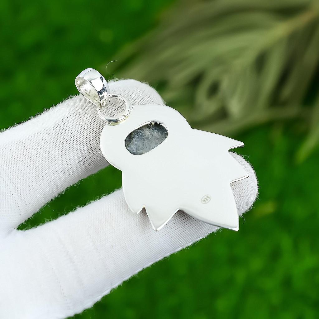 Gift For Women Jewelry Pendant 925 Sterling Silver Natural Lapis Lazuli Gemstone