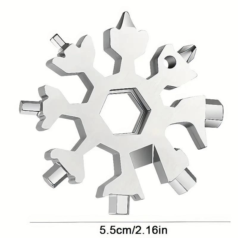 

1pcs Snowflake Multifunctional Tool, Stainless Steel Bottle Opener, Screwdriver Wrench, Essential Christmas Camping Artifact