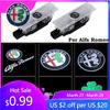 For Alfa Romeo 2Pcs Car Door Welcome LED Lights Logo Laser Decor Project Ghost Lamp For Alfa Romeo Sportiva 156 Stelvio Giulia G