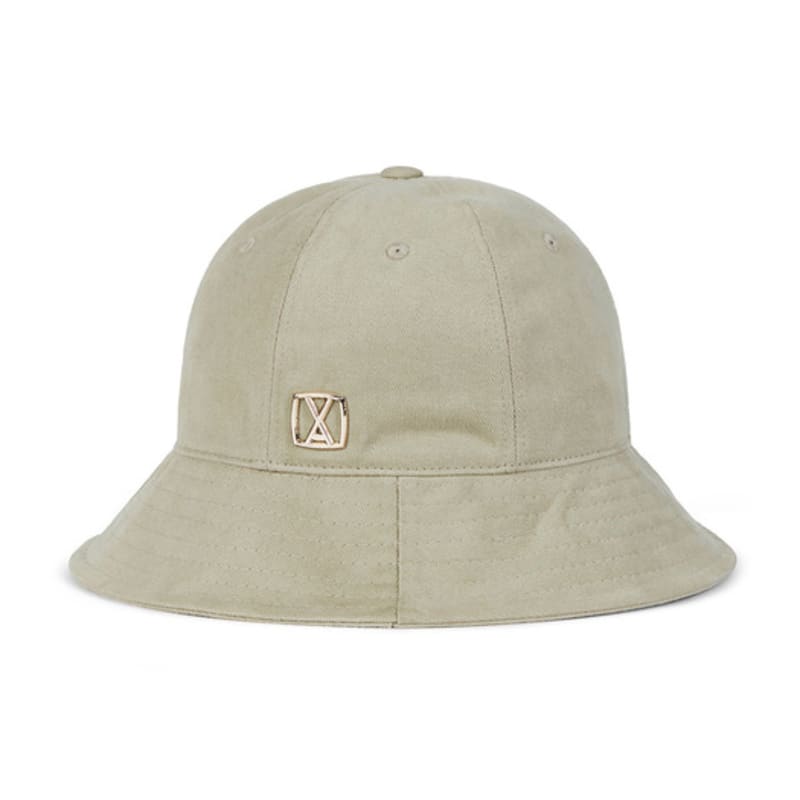 VARZAR VA Square Stud 6-Panel Bucket Hat Light Khaki