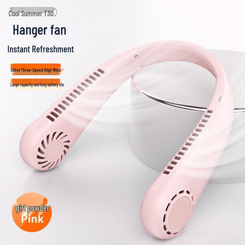 Portable Silent Neck Fan: Leafless, USB Rechargeable, Outdoor Wearable Cooler 10000mAh