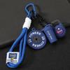 Gym Keychain Set Dumbbell Water Bottle Kettlebell Charm Keyring With Braided Rope For Workout Enthusiasts Bag Accessory