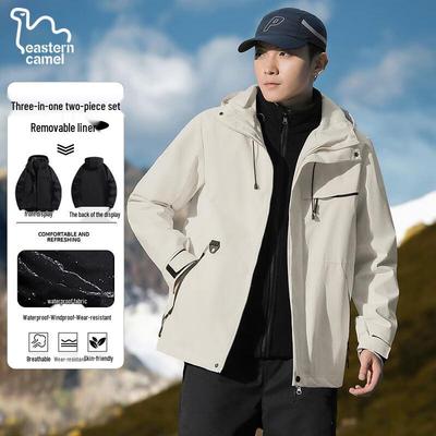 EASTERN CAMEL Unisex 3-in-1 Waterproof Windproof Outdoor Jacket