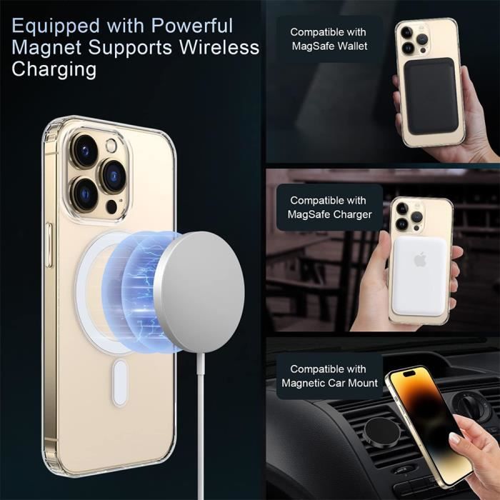 Coque de Protection - BOOLING - iPhone 15 Pro - TPU Transparent - Antichoc - Magnétique