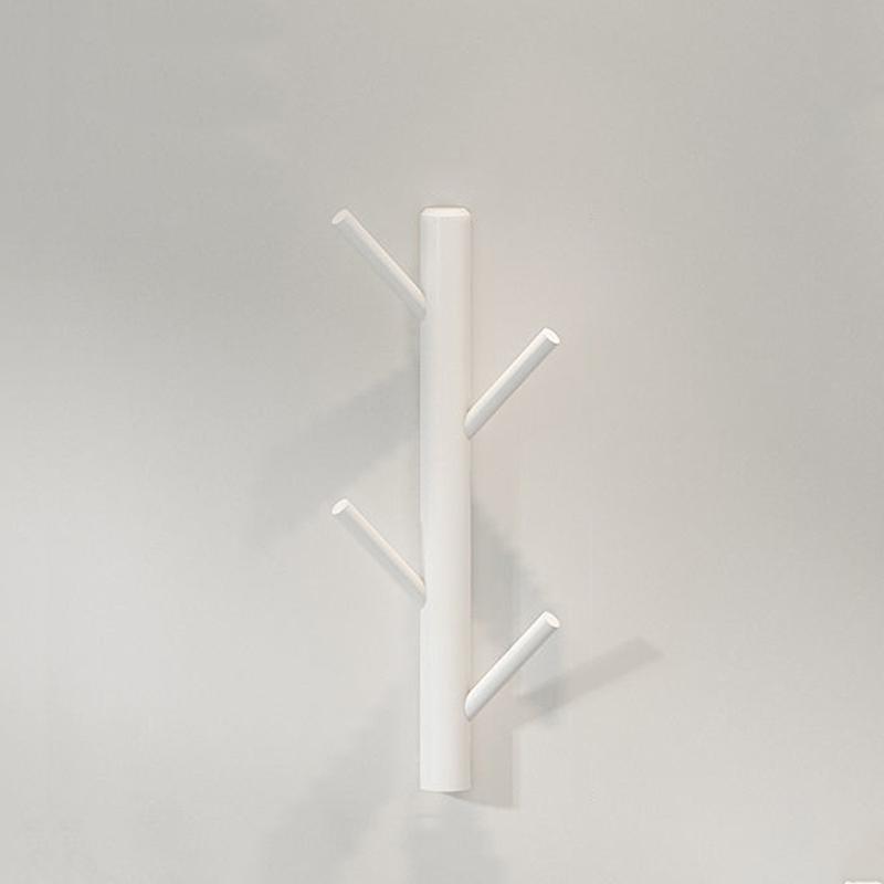 1PC Wall-mounted Coat Rack Creative Coat Rack Bedroom Wooden Hook Modern Solid Wood Simple 4 Hooks