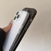 Metal Button Frosted Clear Phone Case for Apple iPhone 15 Pro Max | Full Coverage Protective Cover for iPhone 13