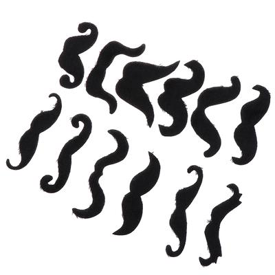 12Pcs/Set Black Fake Moustaches Self Adhesive Joke Mexican Novelty Party Supply