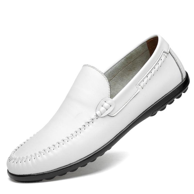 Spring and Autumn Lightweight Loafer Doudou Shoes Casual Fashion Driving Shoes Leather Shoes One Pedal Lazy Men's Shoes