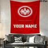 Custom Eintracht Frankfurt Wall Hanging Printed Fabric Blanket Decorative Tapestries for Bedroom Living Room Home Decor