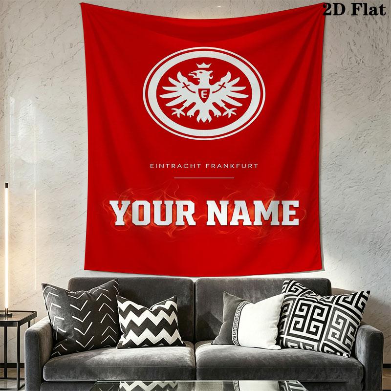 Custom Eintracht Frankfurt Wall Hanging Printed Fabric Blanket Decorative Tapestries for Bedroom Living Room Home Decor