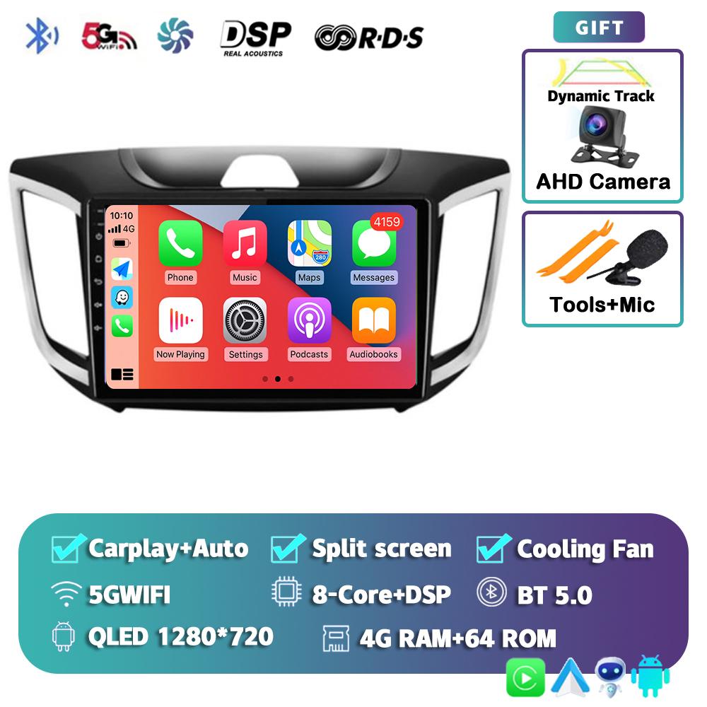 Android 14 Carplay Car Radio For Hyundai Creta ix25 2015-2019 Navigation GPS Multimidia Video Player 2din Head Unit Stereo