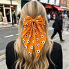 Girl Hairpin Extra Large Ribbon Bowknot Design Back Head Hair Clip Soccer Pattern Spring Hair Pin Party Hair Accessory