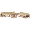 Outdoor Sofa Set with Cushions 9 Pcs Natural and Beige