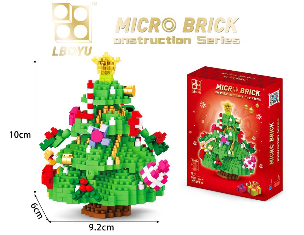Plastic Mini Blocks Santa Claus Christmas Tree Plastic Brick Fun Elk Brinquedos For Gift New Year Girls Present Snowman Toy