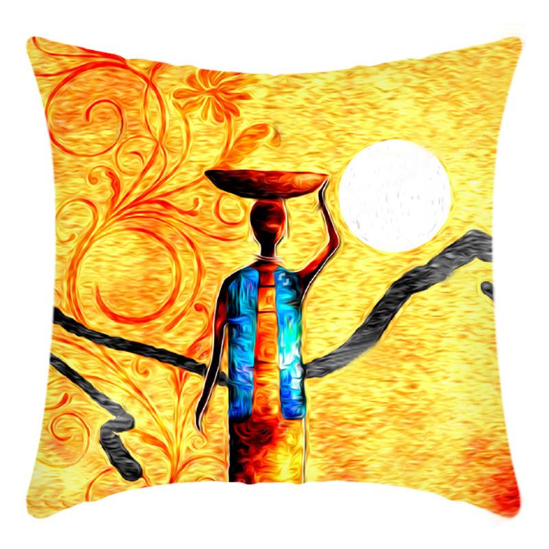 

Новое искусство Абстрактный принт солнца Принт букв Наволочка Домашняя наволочка на диван 45 * 45Cm pillowcase