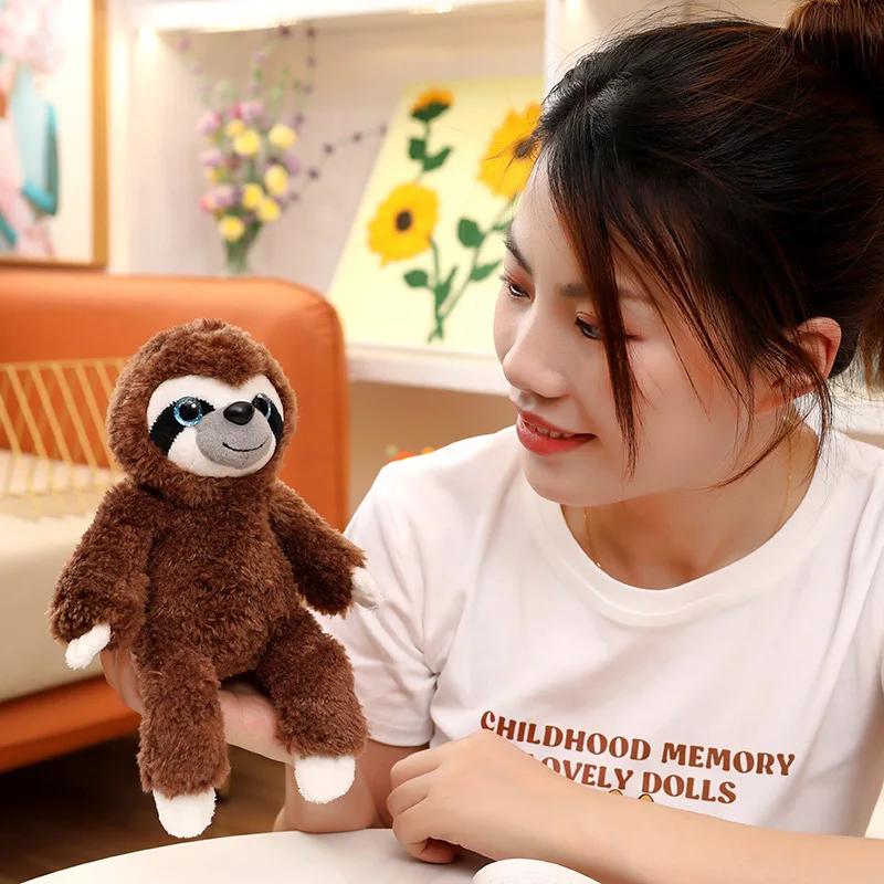 17/25/35CM Adorable Paresseux en Peluche Jouets en Peluche Animal Doux Rembourré Poupées Paresseux Jouet Kawaii Jolis Cadeaux d'Anniversaire Noël