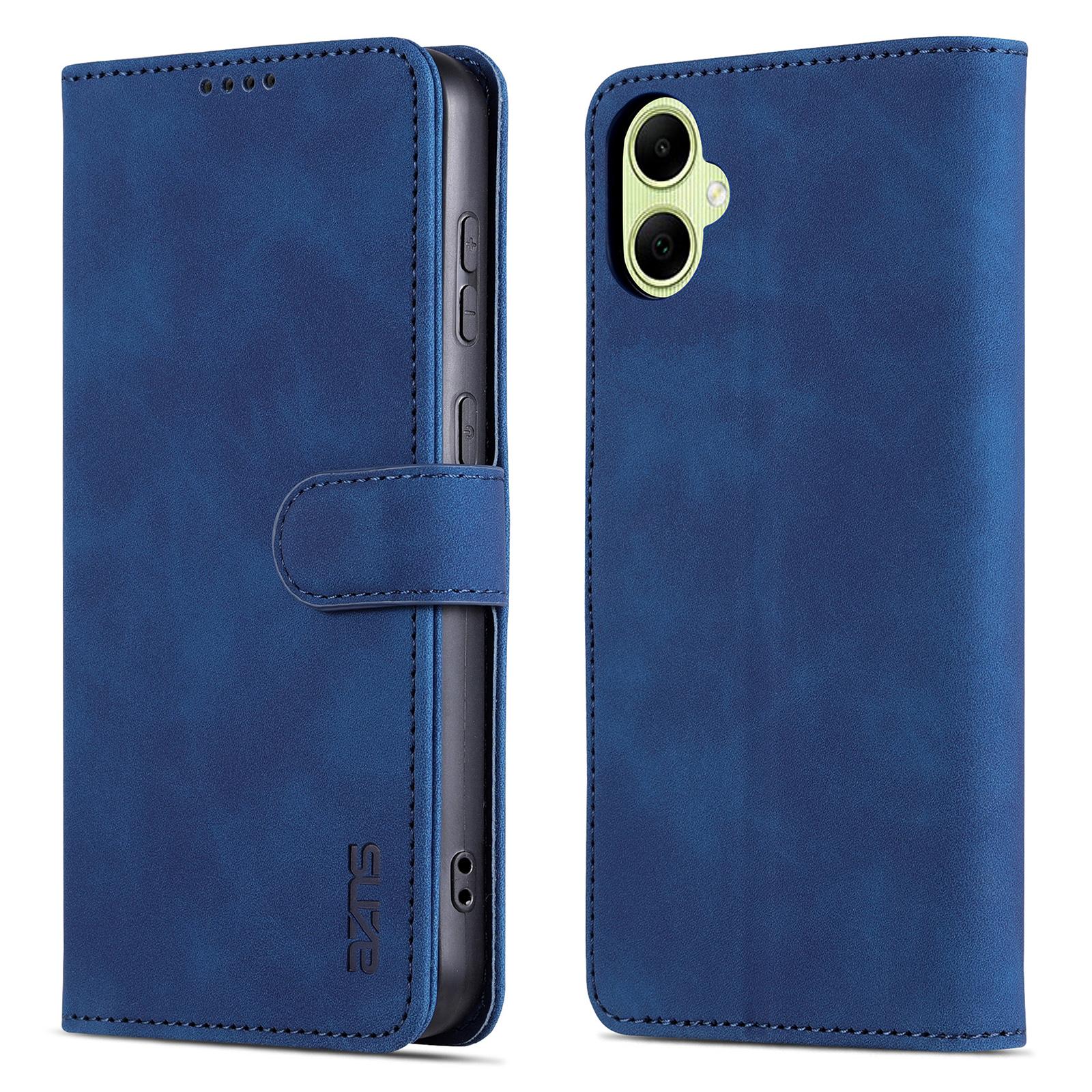 

AZNS For Samsung Galaxy A05 4G Cell Phone Case PU Leather Wallet Cover with Stand Blue