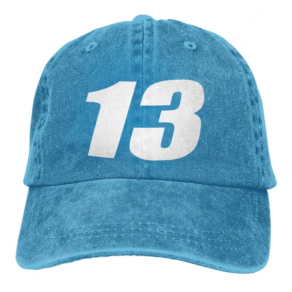 Number 13 Pattern Mesh Baseball Cap Trucker Hats Luxury Casual Cap Summer Sun Protection Caps for Men Women Fashion Denim Hat