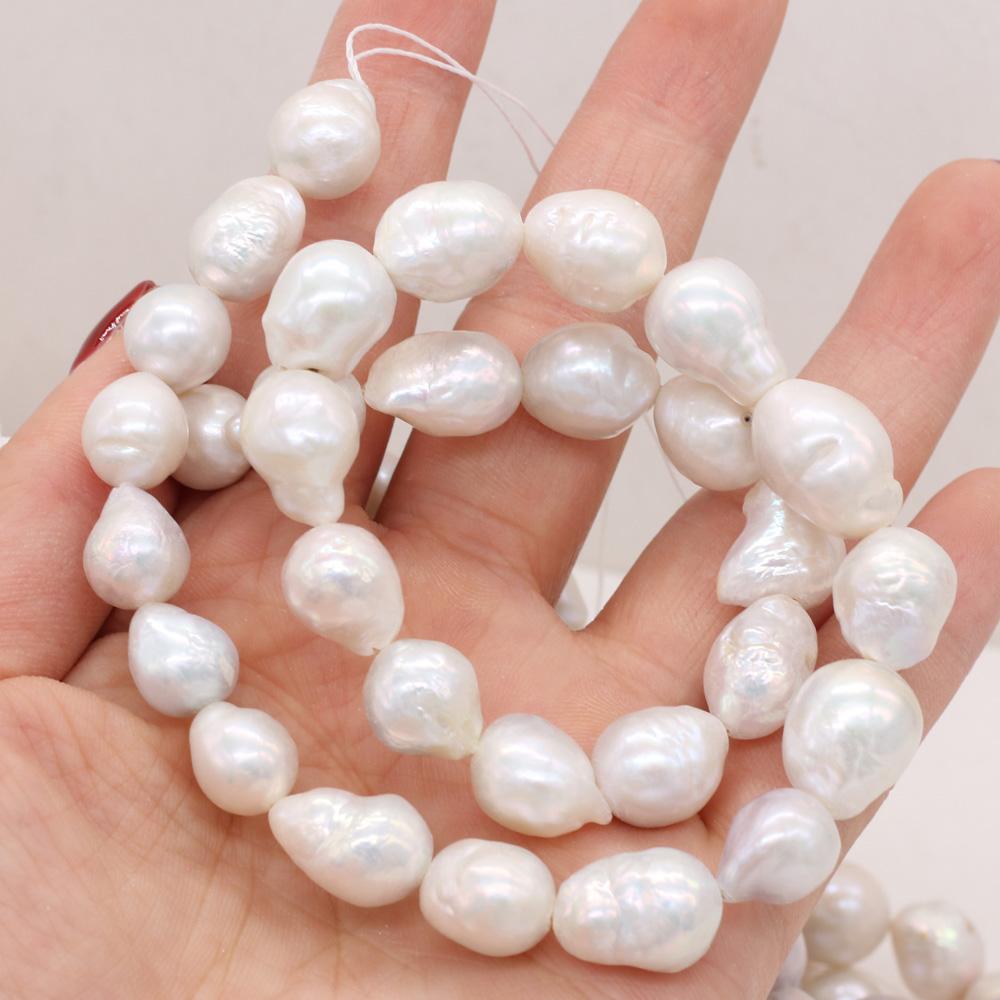 

1String, Round Baroque Pearls, White Natural Freshwater Nucleated Pearl Beads, 10-13mm, for DIY Necklace Bracelet Accessories, Jewelry Making, 36cm 1String/10-13mm-36cm белый