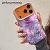 Phone Case: 2D Flat Lambskin Fits iPhone 18 17 16 15 14 13 Pro, Pink-purple Rose, Christmas and Halloween Gift