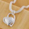 925 Silver Heart Necklace For Women Girls Vintage Luxury Jewelry Accessories Argent 925 Jewellery