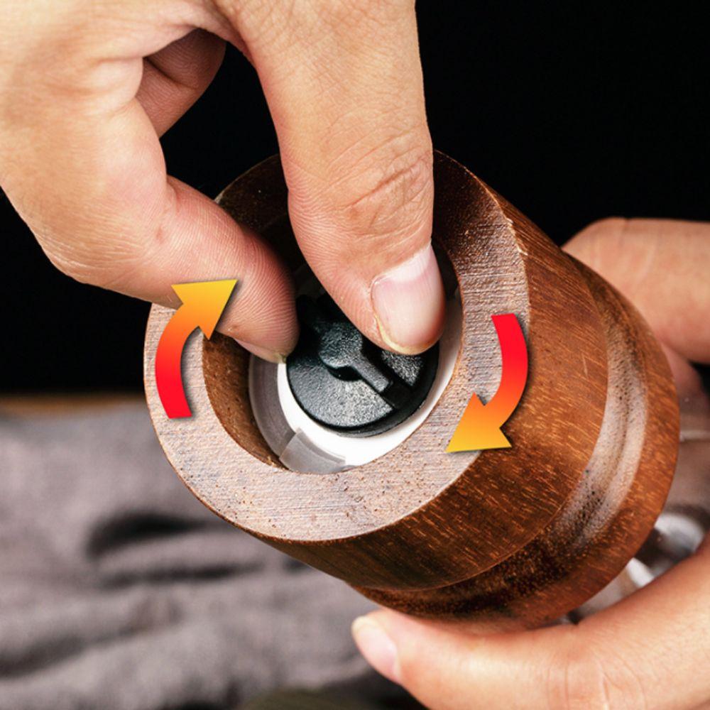 Manual Acacia Wood Pepper Grinder Cross-head Spice Bottle Pepper Mill  Kitchen Seasoning Tool