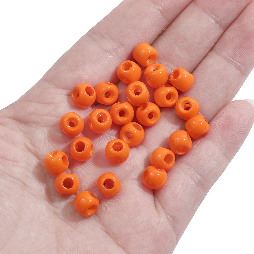 Handmade Bracelet Beads Acrylic Solid Color 8 × 6mm Four-way Straight Hole Beads String Accessories Handmade DIY Bracelet Pendant Jewelry Accessories