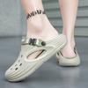 Summer New Men'S Closed Toe Slippers, Anti-Slip Thick Sole Heightening Clogs, Versatile Outdoor Wear Shoes