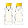 240ml Plastic Bear Honey Bottle Jars Empty Honey Squeeze Container with Flip-lid Reusable Bear Shaped Juice Bottle for Syrup Sauce Storing Dispensing