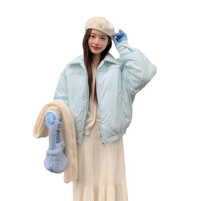 

Women s Winter Notch Collar Loose Short Casual Down Jacket XL светло-зеленый