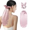 Silk Scrunchie Shiny Ponytail Cap Night Cap for Beautiful Pony Long and Silk Hair Cap with Scrunchie Gentle and Cute and Hair, Style, Hair, Ends.