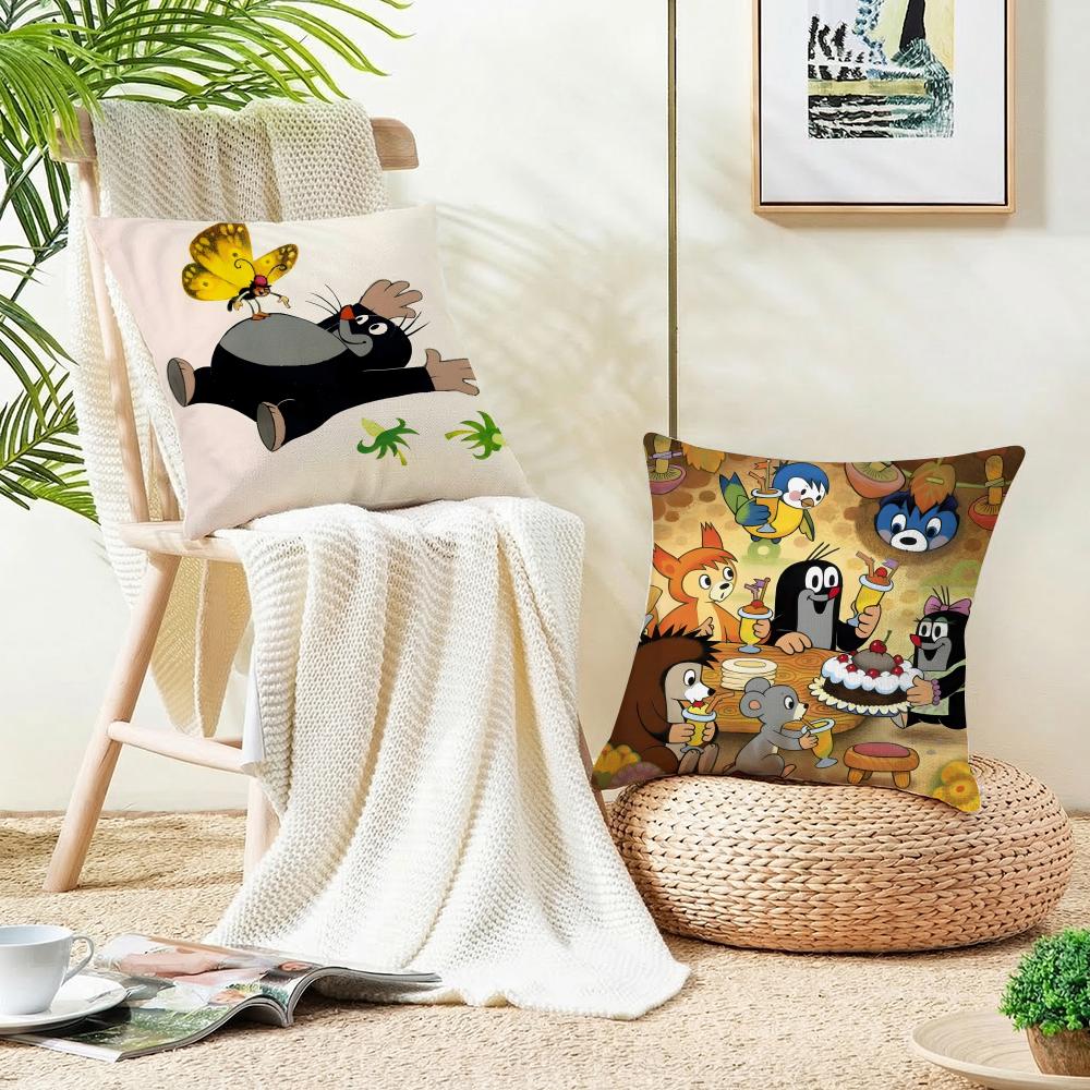 Classic KKrtekS Cushion Cover Breathable and skinfriendly linen pillowcase square removable and washable cushion