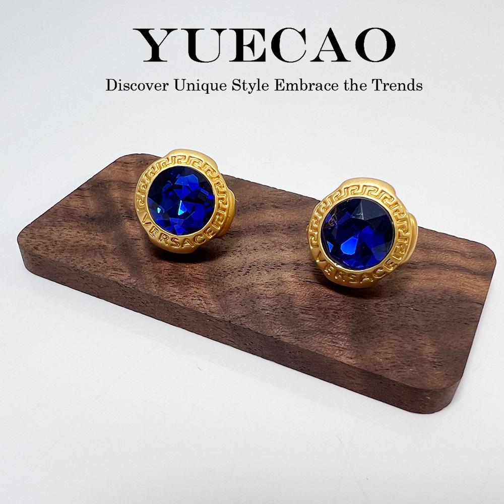 

Комплект из кубинских цепочек и браслета Fanjia из позолоченного золота с сапфирами