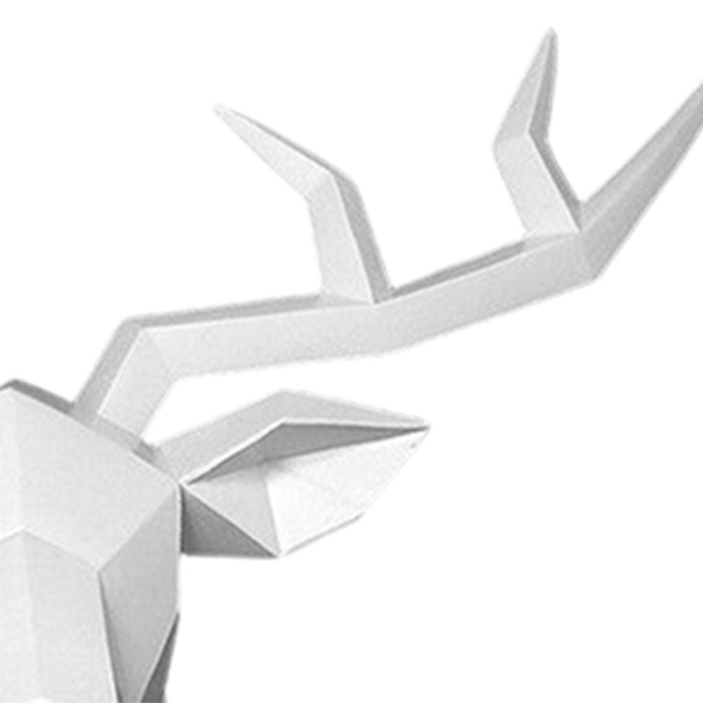 Buy 2pcs Deer Head Wall Decor Animal Modern Hanging Stag Statue Home