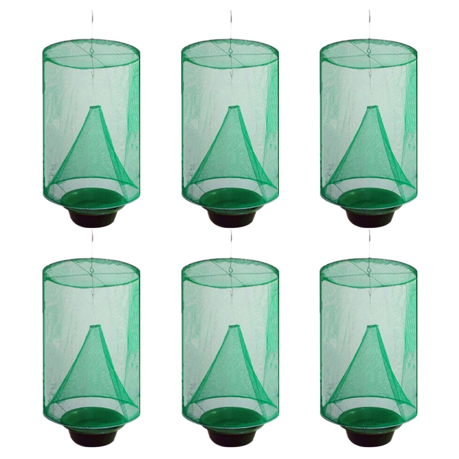 

6 шт. летние подвесные клетки для ловли рыбы, сетка для фермы, многоразовые садовые портативные, простые в использовании, складные для ранчо на открытом воздухе One Size